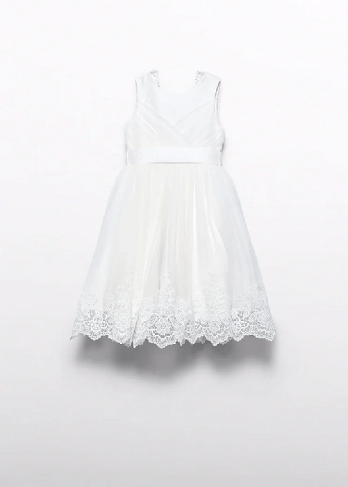 ABEL & LULA by MAYORAL ABITO VESTITO CERIMONIA BAMBINA ABEL E LULA 5033 05033 7 BIANCO ORIGINAL PE 2025 Colore Bianco,Taglia 10 anni