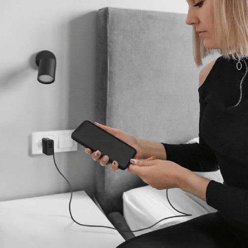 Qoltec Caricabatterie da Parete Qoltec 52379 Nero 65 W (1 Unità)