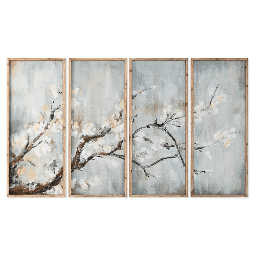 Home ESPRIT Quadro Home ESPRIT Azzurro Bianco Marrone Orientale 200 x 2,5 x 120 cm