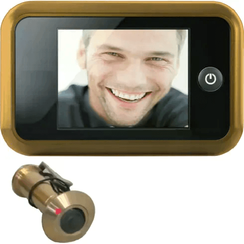 BricoShop24 Spioncino Digitale 110° Ottone Lucido 3,5" Porte 40–110 mm Attacco Jack