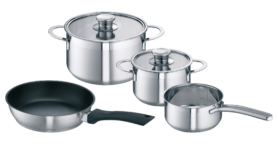 SIEMENS Set di Pentole Siemens HZ390042 in Acciaio Inox