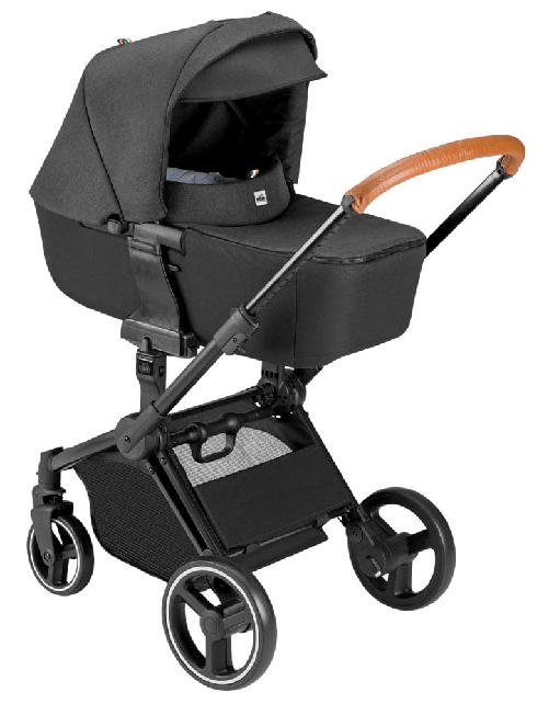 CAM Il mondo del bambino Sistema Modulare Next Evo - Carrozzina, Passeggino e Seggiolino Auto - Antracite