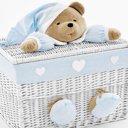NANAN Baule Nanan Medio Puccio Bianco e Azzurro
