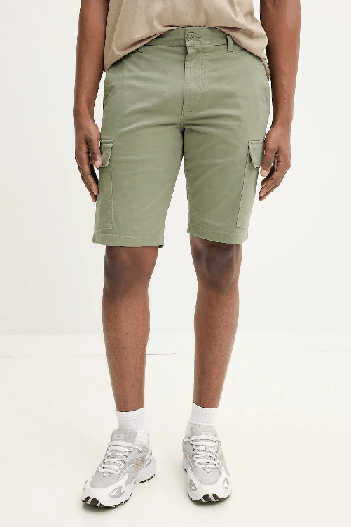 TOMMY JEANS BERMUDA SHORT CARGO UOMO TOMMY JEANS DM0DM21949 COTONE VERDE ORIGINALE PE 2025 Taglia IT 46,Colore Verde