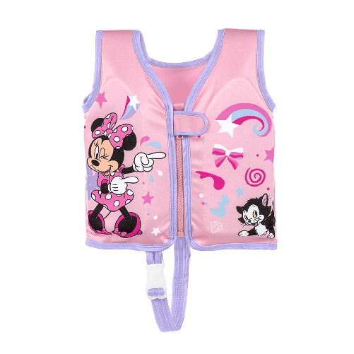 Gilet Cuscinetti In Schiuma Salvagente Giubbotto Minnie Trainer Bambine 1-3 Anni 9101b -