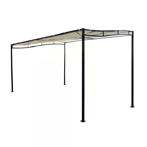 Garden Gazebo Pergola 3x2,5 m Struttura Acciaio Telo Ecrù
