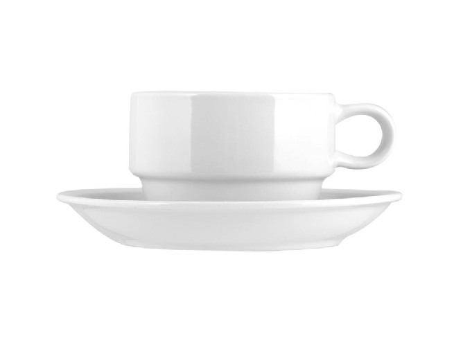 Hotelware 6 Tazzine Caffe' Porcellana Ariston Con Piatto Cc80 H Verde Hotelware