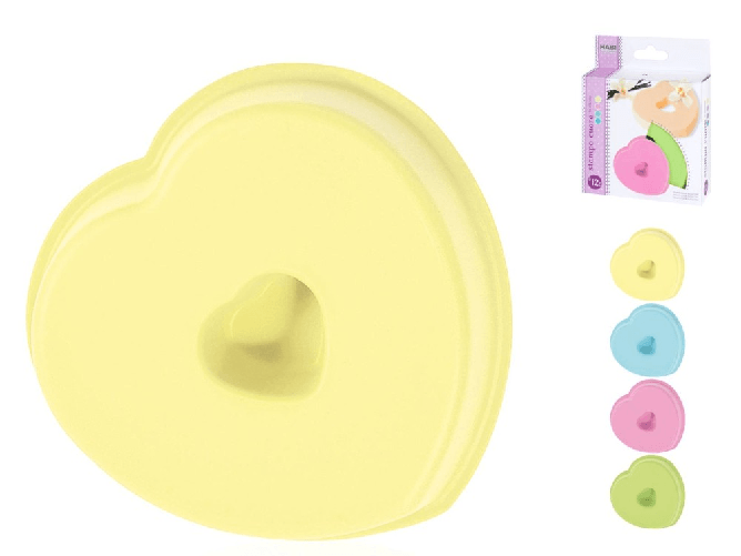 Habi 4x Stampi Cuore Silicone Pastel Cm12 Habi