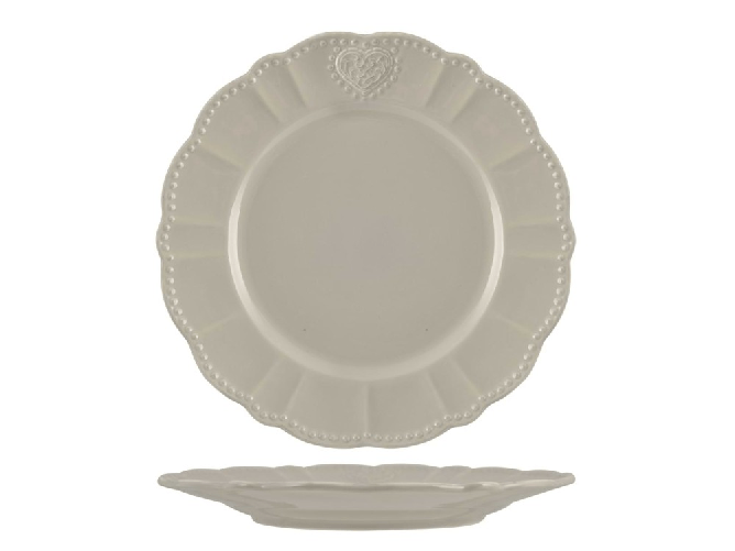 H&h 6 Piatti in stoneware/gres Celine Grigio Piano 26 H&H