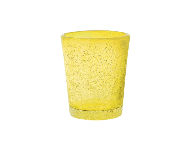 H&h 6 Bicchieri In Vetro Giada Liquore Cl5 Giallo H&H