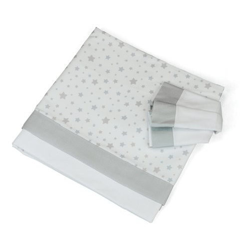 Baby Idea Lenzuola lettino Baby Idea L2006GR Stelline Set 3 pezzi