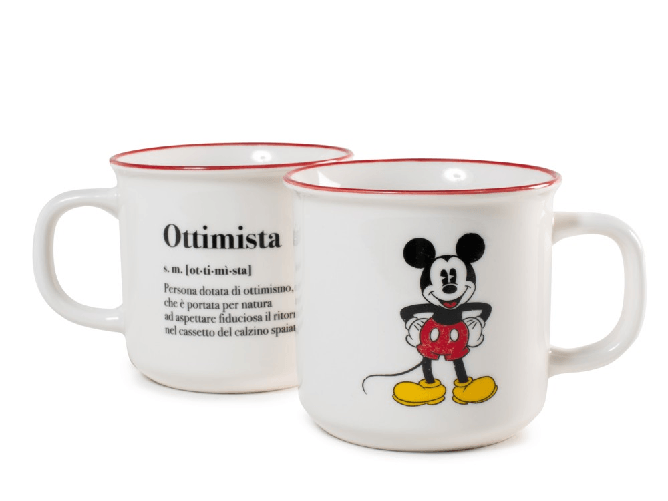 Home 6x Tazze Jumbo Home Mickey e Minnie Xmas 440cc in porcellana