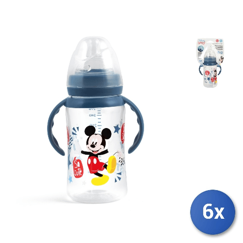 Lulabi 6x Biberon 270 Ml Con I Manici Con Tettarella In Silicone, Lulabi