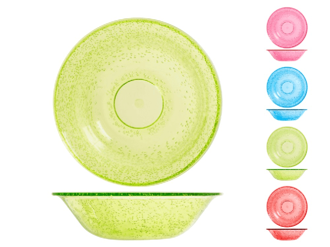 Home 6x Piatti Acrilico Colore Assortiti Fondi 19, Rombo