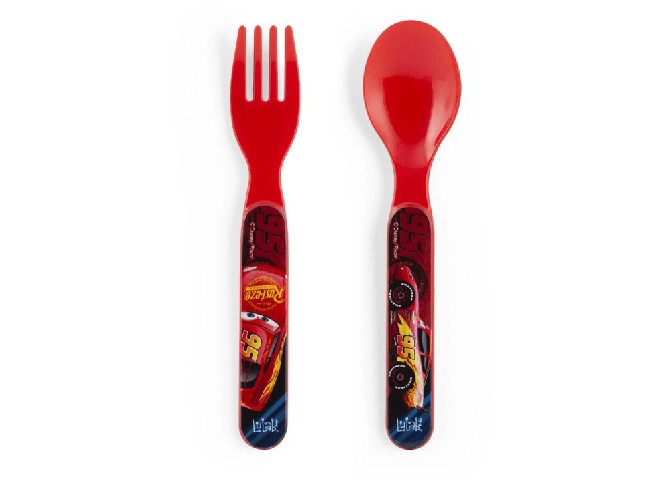 Lulabi 6x Confezione Cucchiaini E Forchette Tavola Cars Disney, Lulabi