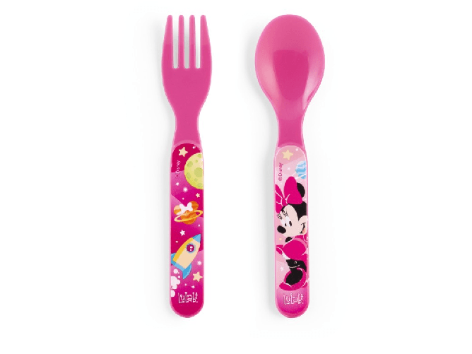 Lulabi 6x Confezione Cucchiaini E Forchette Minnie Cosmo, Lulabi