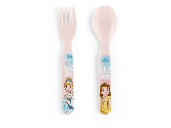 Lulabi 6x Confezione Cucchiaini E Forchette Princess Disney, Lulabi