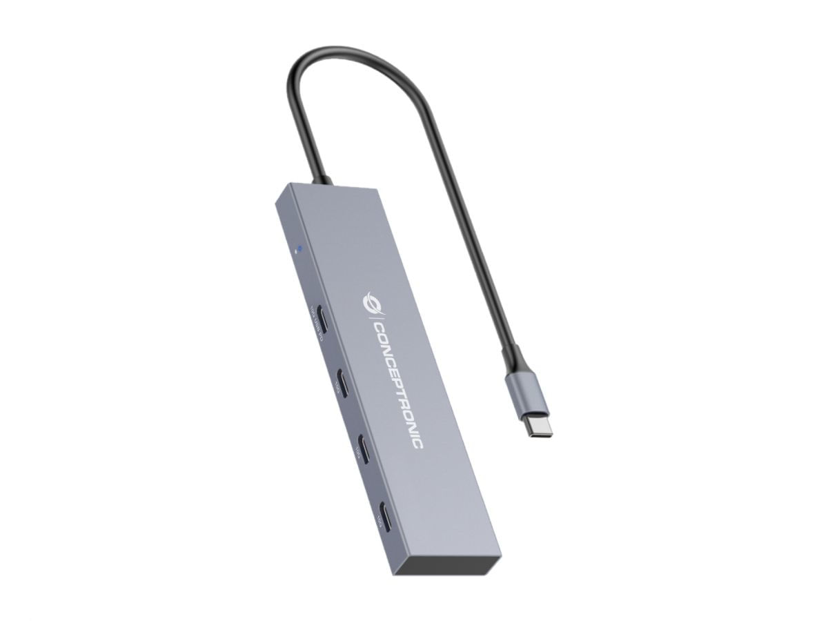 Conceptronic HUBBIES14G hub di interfaccia USB 3.2 Gen 2 (3.1 Gen 2) Type-C 10000 Mbit/s Grigio