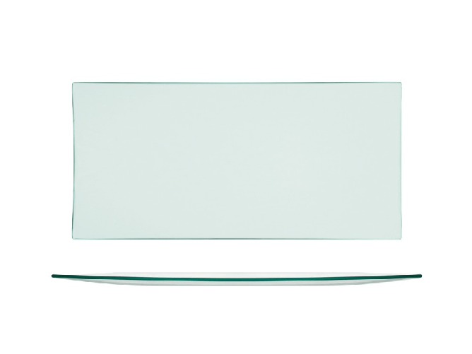 H&h 6x Piatti In Vetro, 33X16 Cm, Satinato, Marca H&H, Trasparente