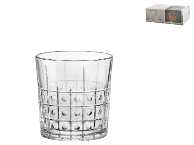 Bormioli Rocco 6x Bicchieri In Vetro Trasparente Decorato Este Per Acqua Cl30