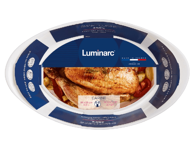 Arc Pirofila Ovale Smart Cuisine Carine In Vetro Opale Bianco Cm 38X23X9 H