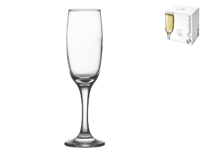Pasabahce 12x Calici In Vetro Trasparente Imperial Per Flute Cl21