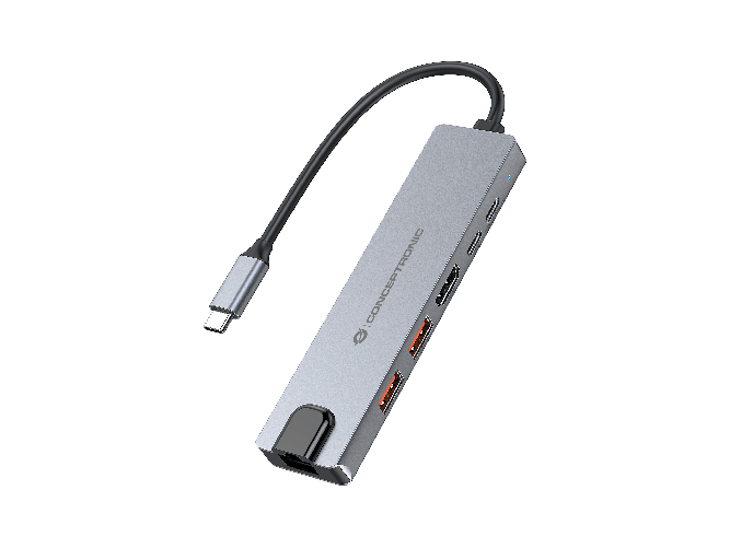 Conceptronic DONN29G replicatore di porte e docking station per laptop Cablato USB 3.2 Gen 2 (3.1 Gen 2) Type-C Grigio Conceptronic DONN29G replicator