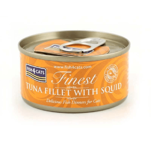 FISH4DOGS Cibo per gatti FISH4DOGS FISH4CATS Tuna fillet with squid Pesce 70 g