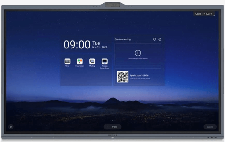 Maxhub Schermo interattivo Maxhub V6 ViewPro 86" LED VA UHD 4K - Risposta 8 ms - 16:9 - Fotocamera 48 MP 8 MP