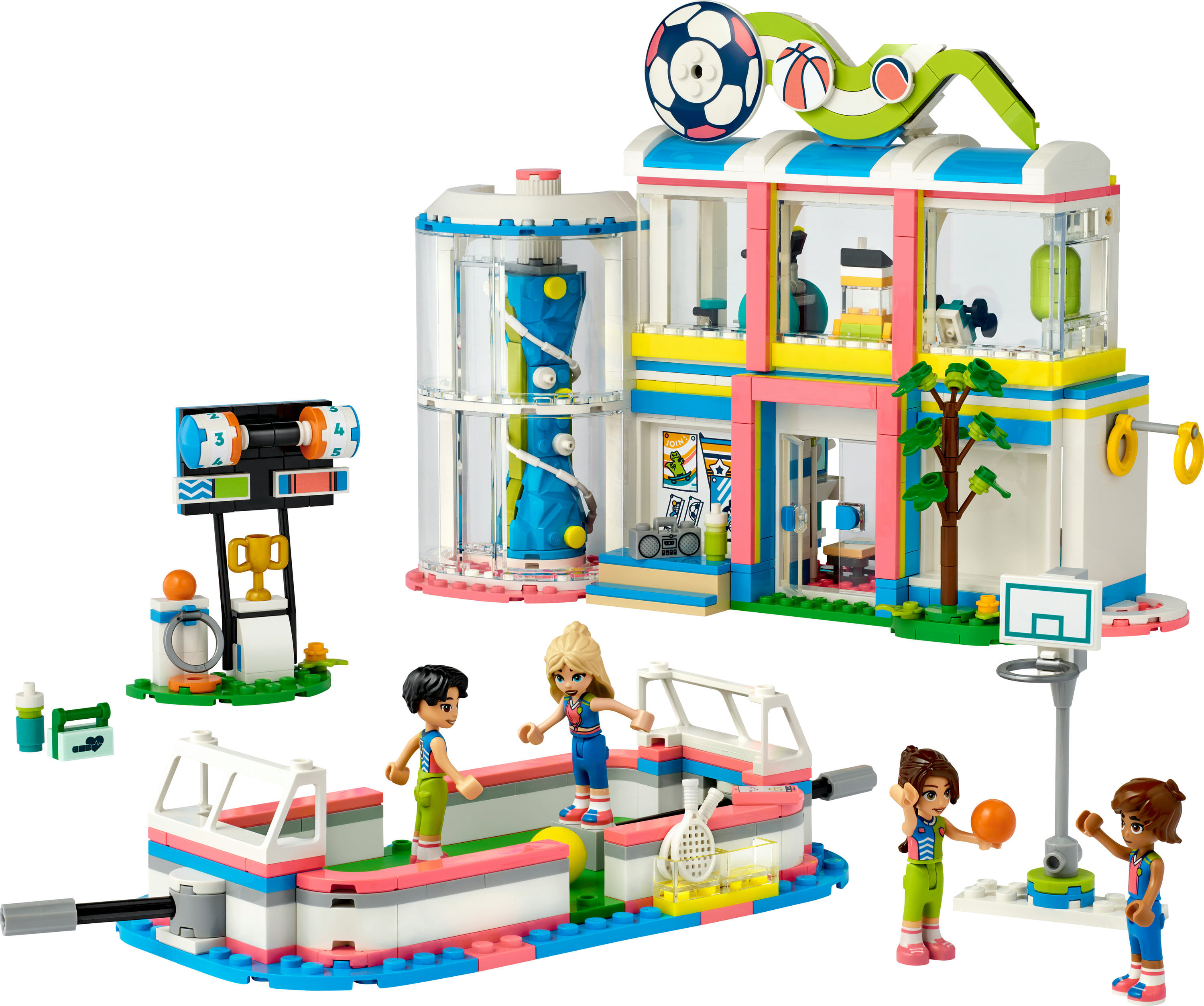 LEGO Friends 41744 Centro Sportivo, Gioco del Calcio, Basket, Tennis LEGO Centro sportivo