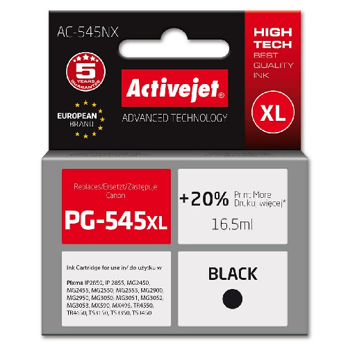 Activejet Cartuccia ad Inchiostro Originale Activejet AC-545NX Nero