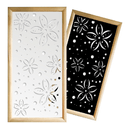 Signorbit FLOWERS - Moduli Decorativi in Legno e PVC nero / 73x73 cm