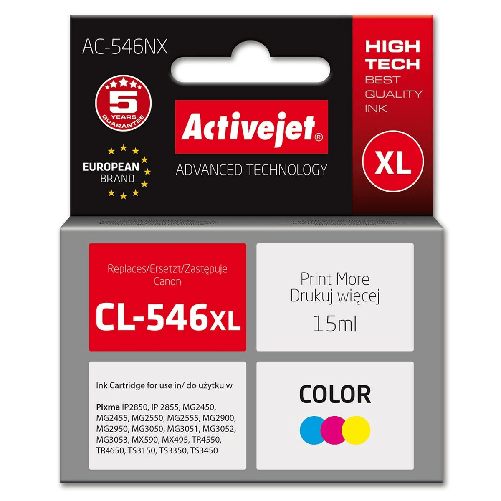 Activejet Cartuccia d'inchiostro compatibile Activejet AC-546NX Giallo
