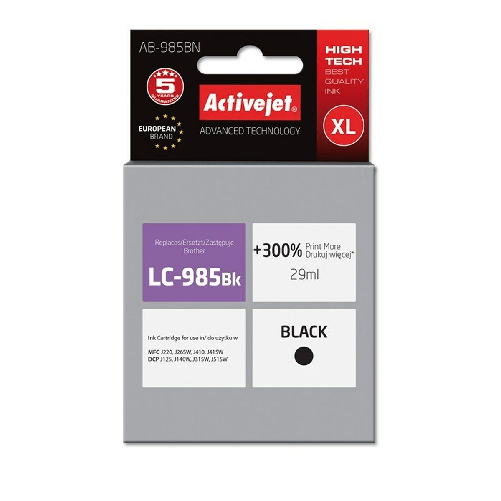 Activejet Cartuccia ad Inchiostro Originale Activejet AB-985BN Nero