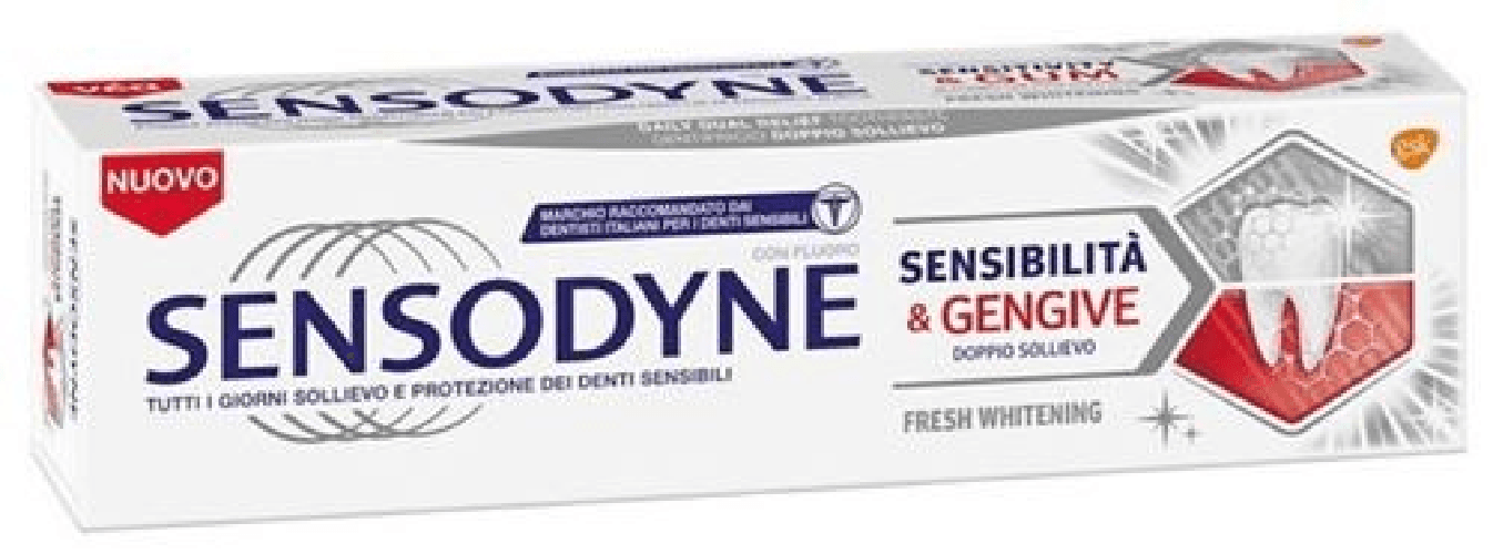 Sensodyne 12x Bundle Sensodyne Dentifricio Sensibil-Gengive Fresh White