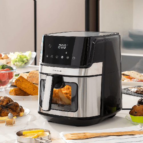 InnovaGoods Friggitrice ad Aria InnovaGoods Fryinn View 6500 Nero 1700 W 6,5 L Acciaio inossidabile