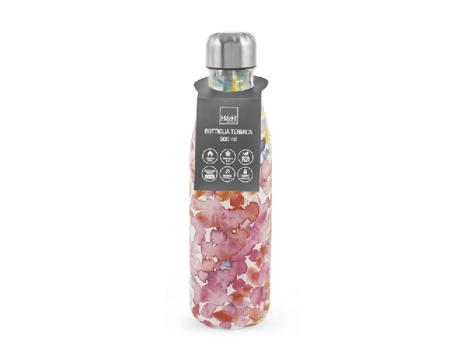 H&h Bottiglia termica Colorfull in acciaio inox 18/10 cl 0,5. BPA FREE