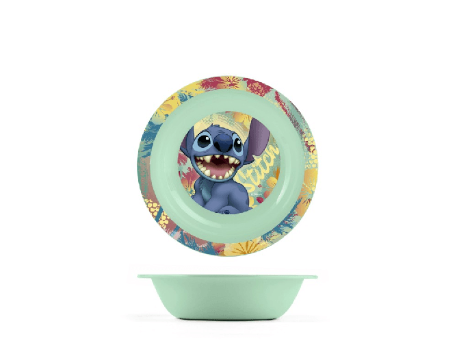 Lulabi 6x Piatto fondo Stitch Hawaii in polipropilene decorato cm 15,5 BPA FREE
