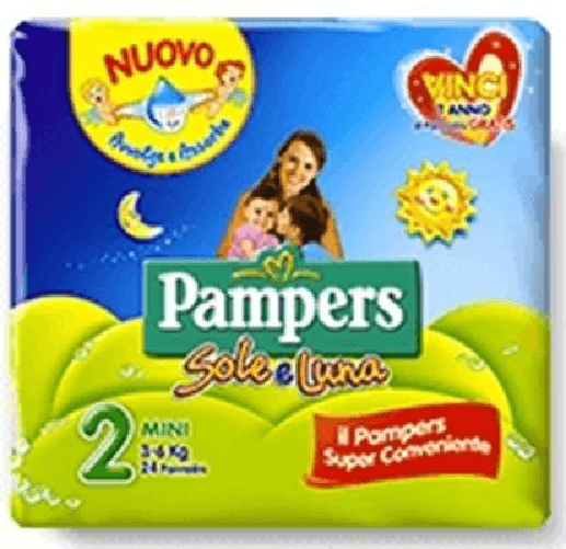 Pampers 6x Bundle Pampers Pannolone Sole Luna 3- 6 Mini