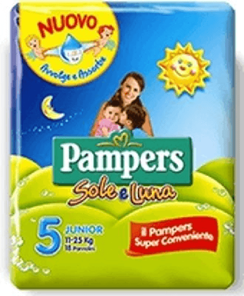 Pampers 8x Bundle Pampers Pannolone Sole Luna 11-25 Junior X15