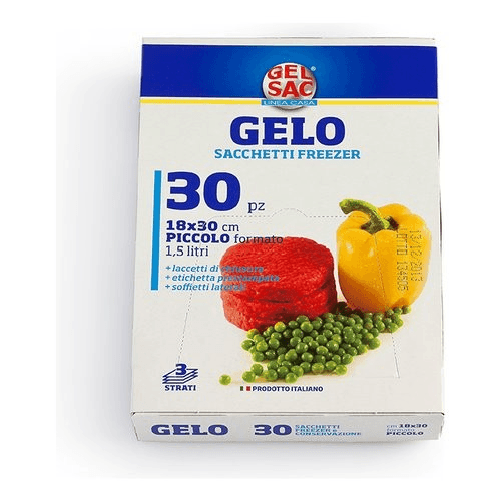 Gel Sac Sacchetti congelatore GELO con laccetti Trasparente azz