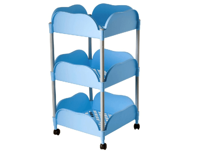 Crazystock Selected Carrello Simmy quadrato 3P azzurro