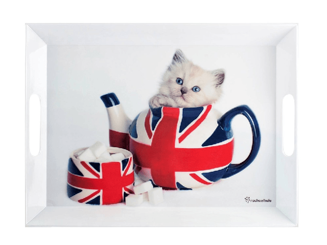 H&h 3x Vassoi In Melamina Cats Cm 38x51 H&H