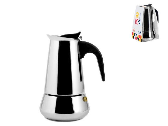 Home Rika Caffettiera Inox, Induzione, Tazze 4