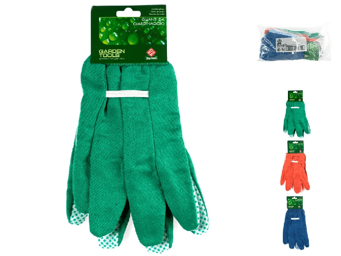 Home 12x Guanti Giardiniere Cotone Assortiti, Home Garden COLORI MISTI
