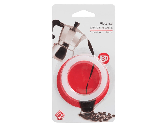 Home 6x Blist 3 Guarnizioni Silicone Moka 3 Tazze Home