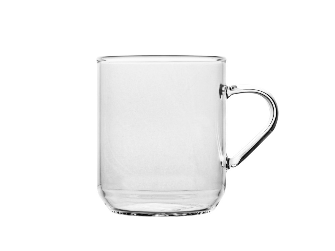 H&h 6x H&H Mug in vetro borosilicato colore ambra cc 300