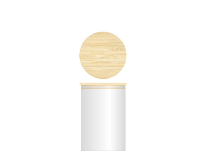 H&h H&H Biscottiera in vetro borosilicato rigato con tappo in legno bambù lt 2,20