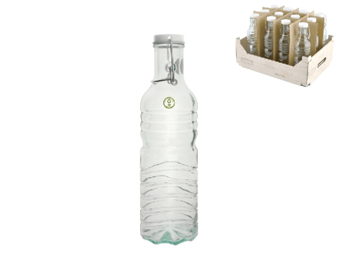 Home 12x Bottiglie vetro riciclato L0,65 Tappo Ermetico Xw5728 Home