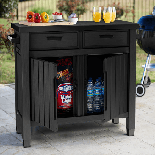Keter Pidema:Tavolino barbecue in resina per esterno- Tavolini amazon da giardino super scontati